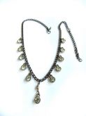 COLAR COM PINGENTE DE STRASS FUMÊ COD 00014